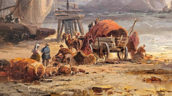 Franz Emil Krause (1836 - 1900)"Fisherman of Britenia" Oil on Canvas - Image 10