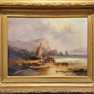 Franz Emil Krause (1836 - 1900)"Fisherman of Britenia" Oil on Canvas