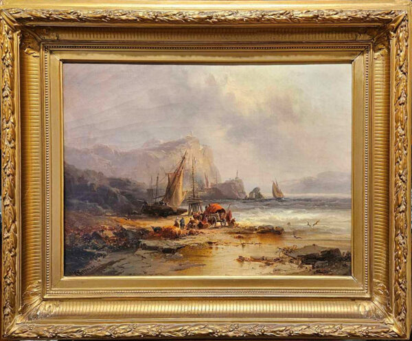 Franz Emil Krause (1836 - 1900)"Fisherman of Britenia" Oil on Canvas - Image 2