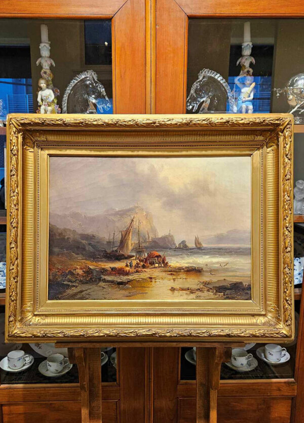 Franz Emil Krause (1836 - 1900)"Fisherman of Britenia" Oil on Canvas - Image 4