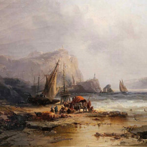 Franz Emil Krause (1836 - 1900)"Fisherman of Britenia" Oil on Canvas