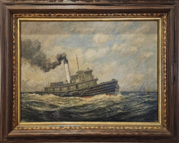 “Charles A. McCaffrey Tugboat 1917” by Frederick Leo Hunter (1862-1943) - Image 3
