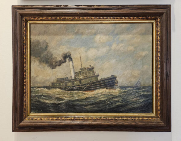 “Charles A. McCaffrey Tugboat 1917” by Frederick Leo Hunter (1862-1943) - Image 4
