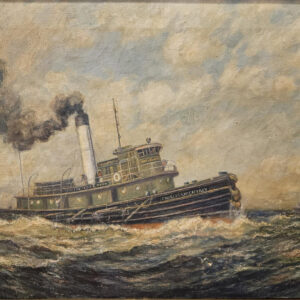 “Charles A. McCaffrey Tugboat 1917” by Frederick Leo Hunter (1862-1943)