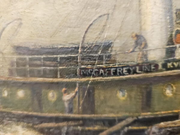 “Charles A. McCaffrey Tugboat 1917” by Frederick Leo Hunter (1862-1943) - Image 8