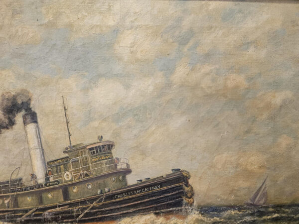 “Charles A. McCaffrey Tugboat 1917” by Frederick Leo Hunter (1862-1943) - Image 9