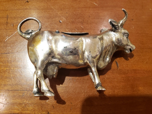 Late 19th Century Gebruder Dingeldein Hanau Sterling Silver Cow Creamer - Image 2