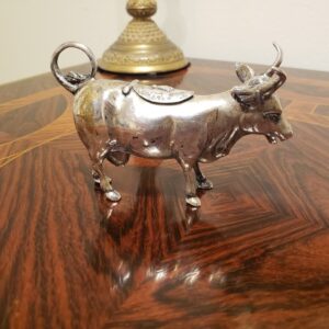 Late 19th Century Gebruder Dingeldein Hanau Sterling Silver Cow Creamer