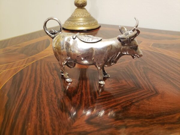 Late 19th Century Gebruder Dingeldein Hanau Sterling Silver Cow Creamer