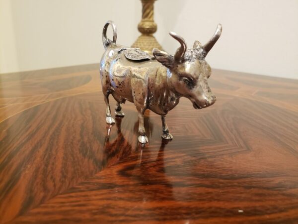 Late 19th Century Gebruder Dingeldein Hanau Sterling Silver Cow Creamer - Image 3