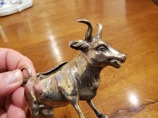 Late 19th Century Gebruder Dingeldein Hanau Sterling Silver Cow Creamer - Image 8