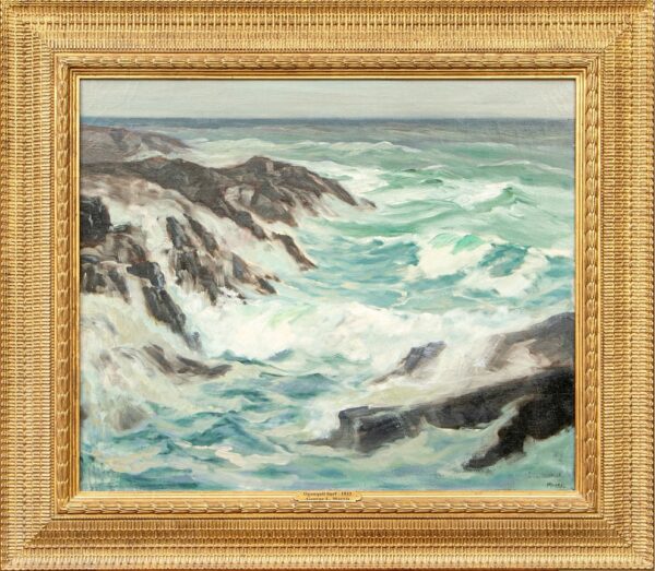 "Grey Day, Ogunquit Surf" Oil on Canvas by George L. Morris (1890-1983)