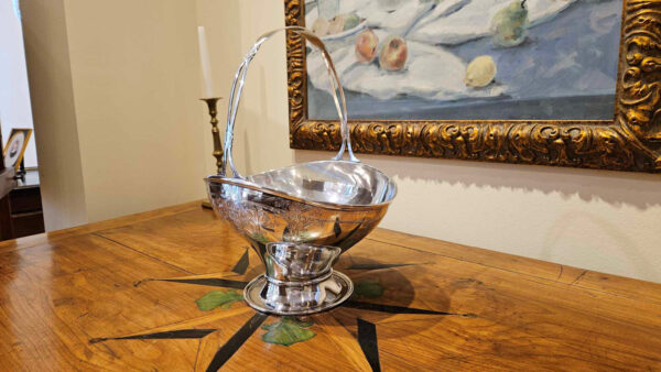 Gorham Whiting Sterling Silver Wedding Bouquet Basket Circa 1925 - Image 16