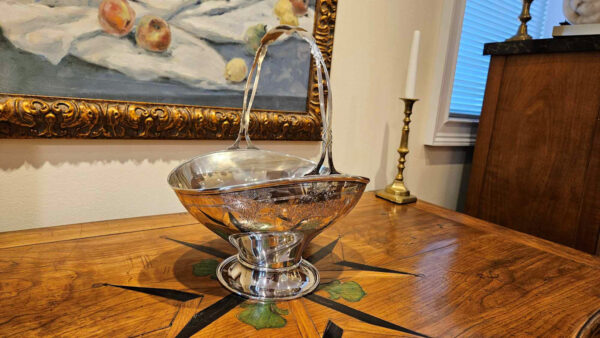 Gorham Whiting Sterling Silver Wedding Bouquet Basket Circa 1925 - Image 17