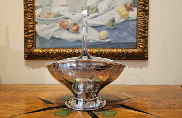 Gorham Whiting Sterling Silver Wedding Bouquet Basket Circa 1925 - Image 2