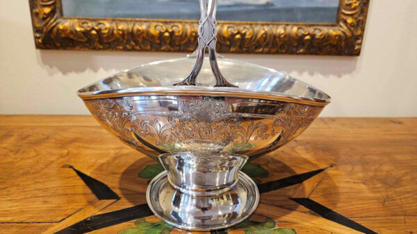 Gorham Whiting Sterling Silver Wedding Bouquet Basket Circa 1925 - Image 3