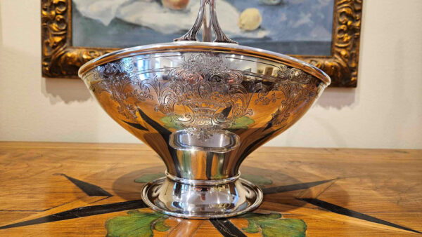 Gorham Whiting Sterling Silver Wedding Bouquet Basket Circa 1925 - Image 4