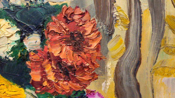 Grace Jorgensen (1997-1994) “Mid Century Bouquet” Oil on Board - Image 11