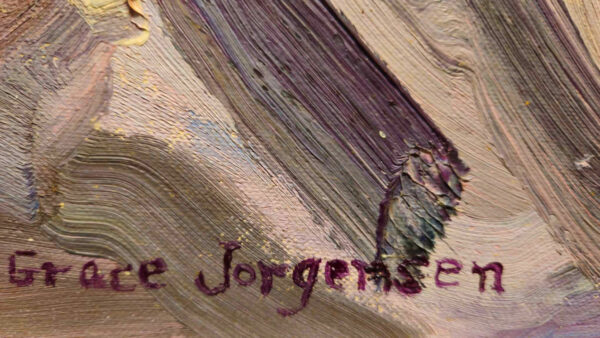 Grace Jorgensen (1997-1994) “Mid Century Bouquet” Oil on Board - Image 17