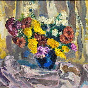 Grace Jorgensen (1997-1994) “Mid Century Bouquet” Oil on Board