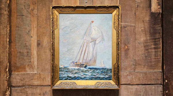 James Gale Tyler (1855-1931) "Sailing on the High Seas" Oil on Canvas - Image 3