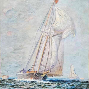 James Gale Tyler (1855-1931) "Sailing on the High Seas" Oil on Canvas