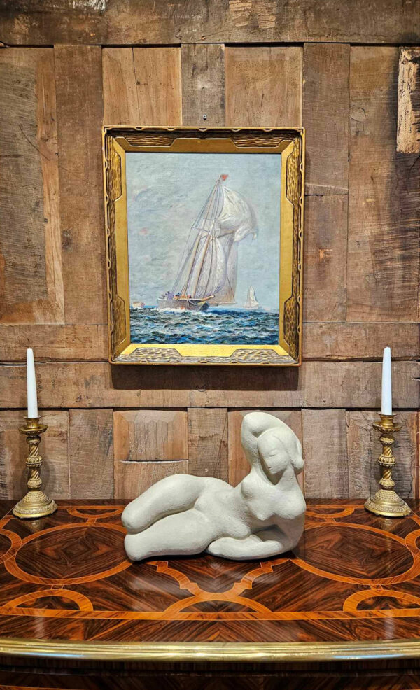 James Gale Tyler (1855-1931) "Sailing on the High Seas" Oil on Canvas - Image 5