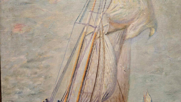 James Gale Tyler (1855-1931) "Sailing on the High Seas" Oil on Canvas - Image 8