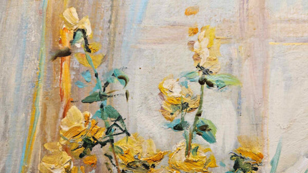 Janez Knez (1931-2011) Oil on Canvas “Flurs, Paris, 1960” - Image 9