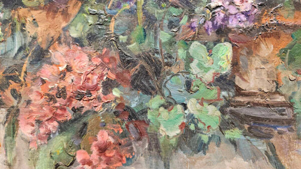 Janez Knez (1931-2011) Oil on Canvas “Flurs, Paris, 1960” - Image 13