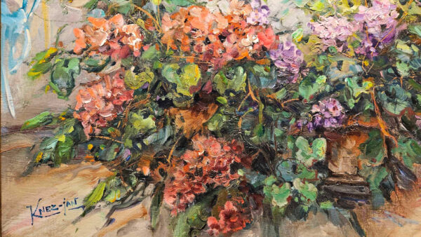 Janez Knez (1931-2011) Oil on Canvas “Flurs, Paris, 1960” - Image 6