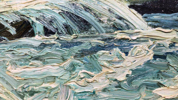 Newcomb-Macklin Frame on Oil on board by John Redding Kelly (1879-1949) "Waves" - Image 11
