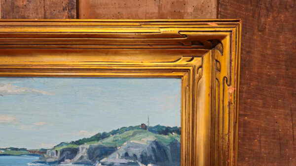 Newcomb-Macklin Frame on Oil on board by John Redding Kelly (1879-1949) "Waves" - Image 14