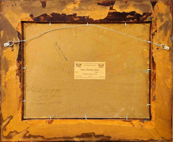 Newcomb-Macklin Frame on Oil on board by John Redding Kelly (1879-1949) "Waves" - Image 15