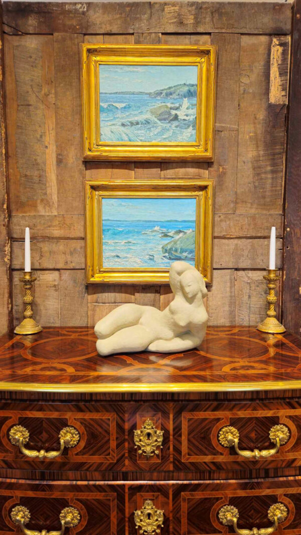 Newcomb-Macklin Frame on Oil on board by John Redding Kelly (1879-1949) "Waves" - Image 17