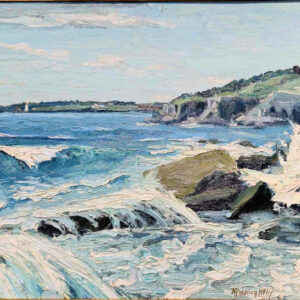 Newcomb-Macklin Frame on Oil on board by John Redding Kelly (1879-1949) "Waves"