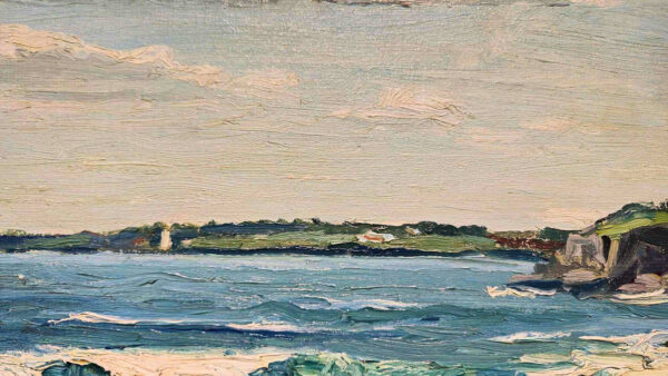 Newcomb-Macklin Frame on Oil on board by John Redding Kelly (1879-1949) "Waves" - Image 6