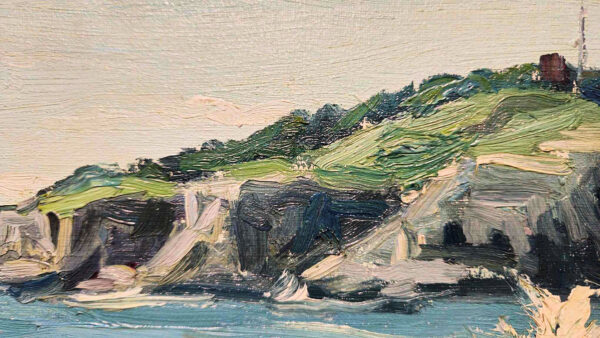 Newcomb-Macklin Frame on Oil on board by John Redding Kelly (1879-1949) "Waves" - Image 8