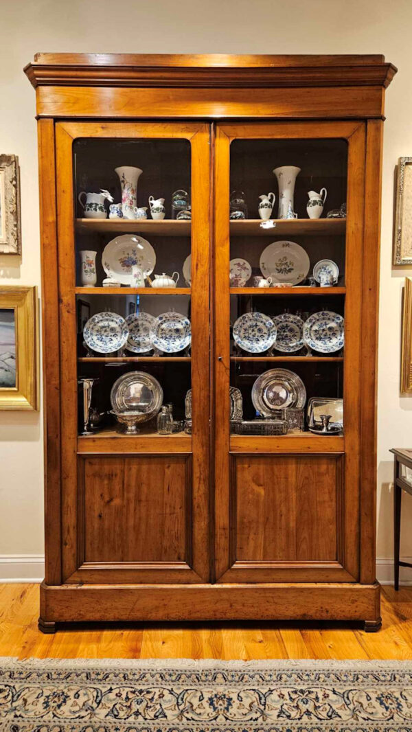 Late 19th Century Louis Philippe Cherry Bibliotheque Bookcase