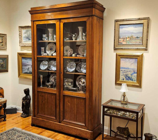 Late 19th Century Louis Philippe Cherry Bibliotheque Bookcase - Image 26