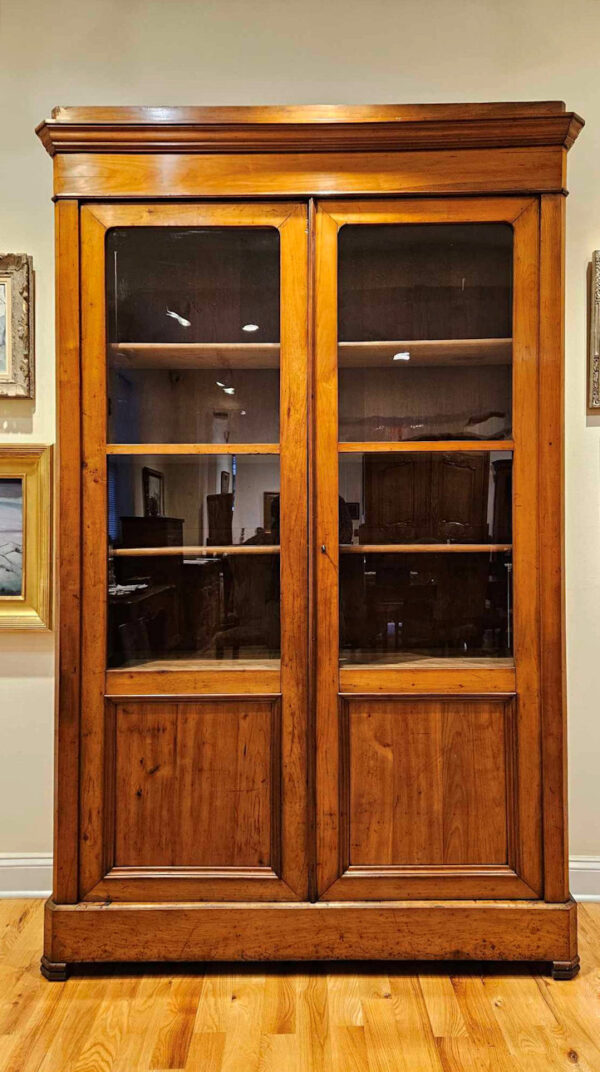 Late 19th Century Louis Philippe Cherry Bibliotheque Bookcase - Image 3