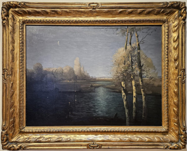 Leon Dabo (1864-1960) “Evening on the Marne, 1917” Oil on Canvas - Image 2