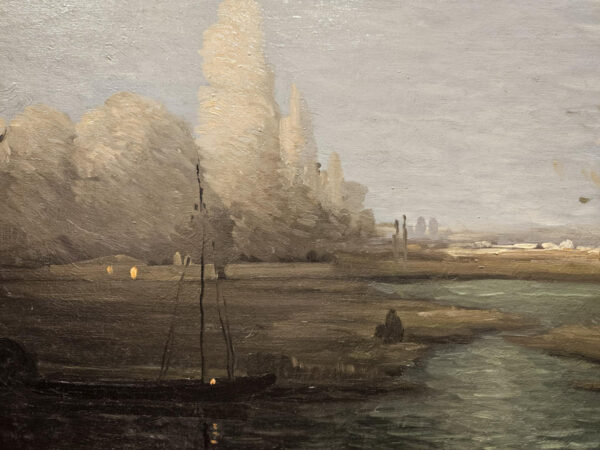 Leon Dabo (1864-1960) “Evening on the Marne, 1917” Oil on Canvas - Image 16