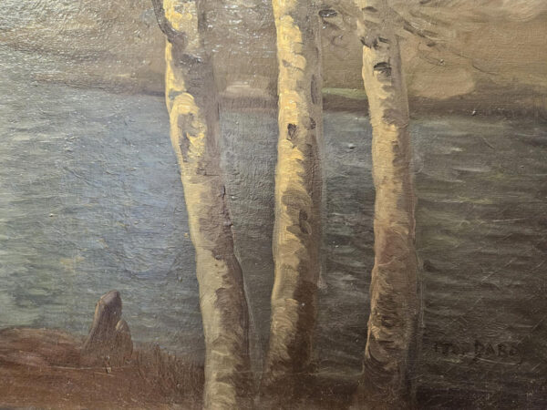 Leon Dabo (1864-1960) “Evening on the Marne, 1917” Oil on Canvas - Image 23