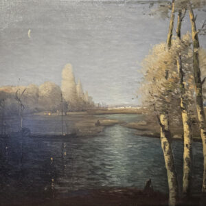 Leon Dabo (1864-1960) “Evening on the Marne, 1917” Oil on Canvas