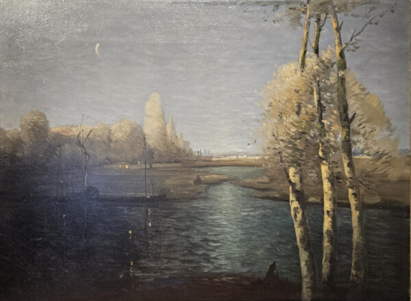 Leon Dabo (1864-1960) “Evening on the Marne, 1917” Oil on Canvas