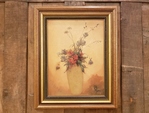 "Fleurs, No.3 Arrangement in Amber & Gold" Oil on Board by Leon Dabo, NA(1864-1960) SOLD - Image 2