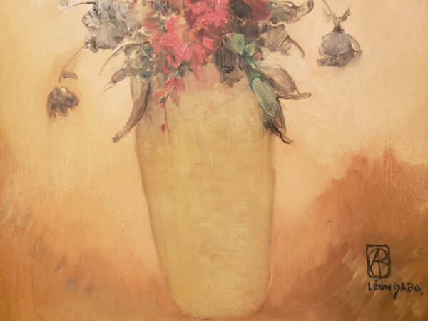 "Fleurs, No.3 Arrangement in Amber & Gold" Oil on Board by Leon Dabo, NA(1864-1960) SOLD - Image 6