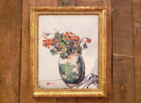 "Fleurs, St. Tropez, 1940" Oil on Board by Leon Dabo, NA(1864-1960) - Image 2