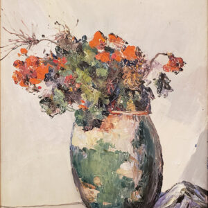 "Fleurs, St. Tropez, 1940" Oil on Board by Leon Dabo, NA(1864-1960)